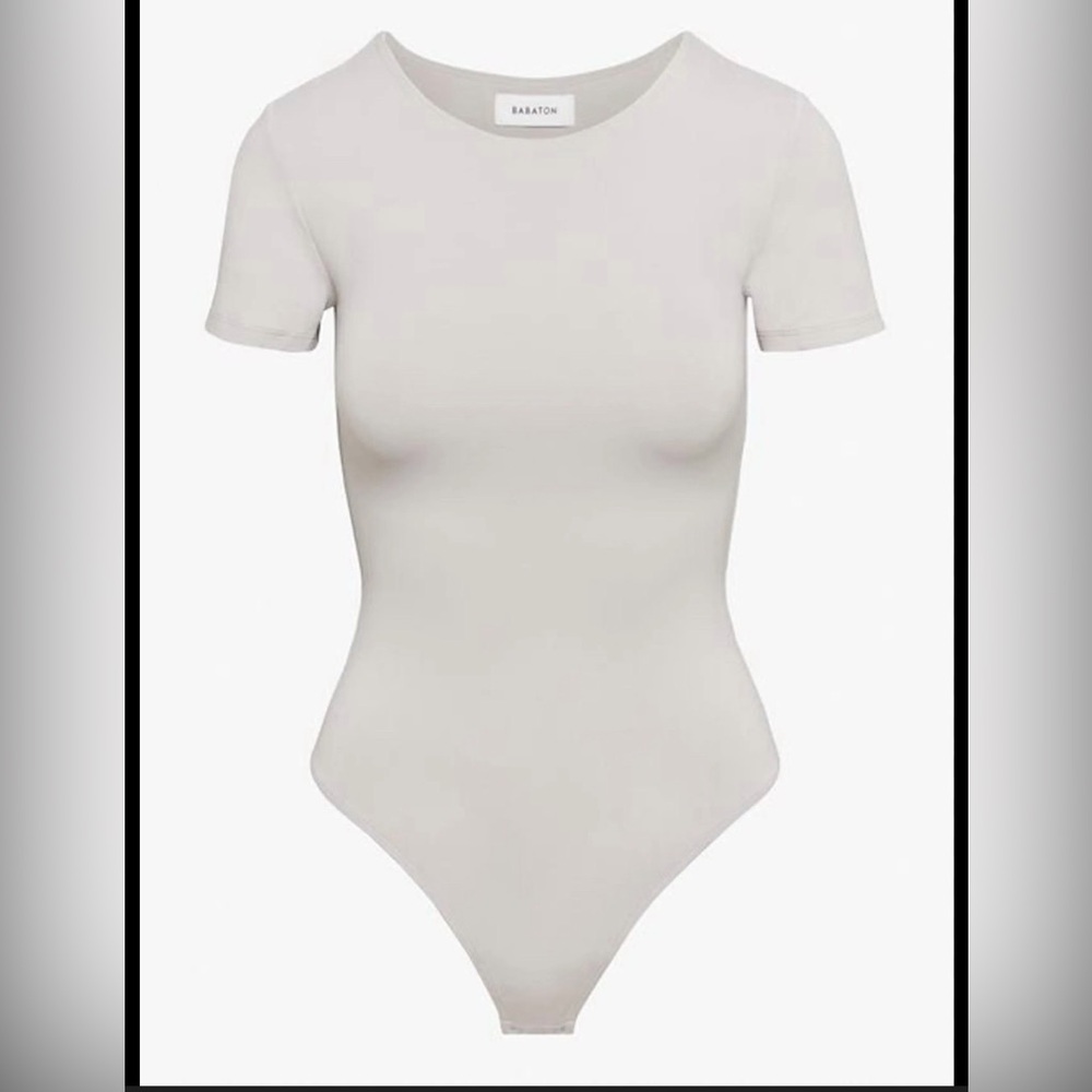 Babaton Cream Short Sleeve Bodysuit